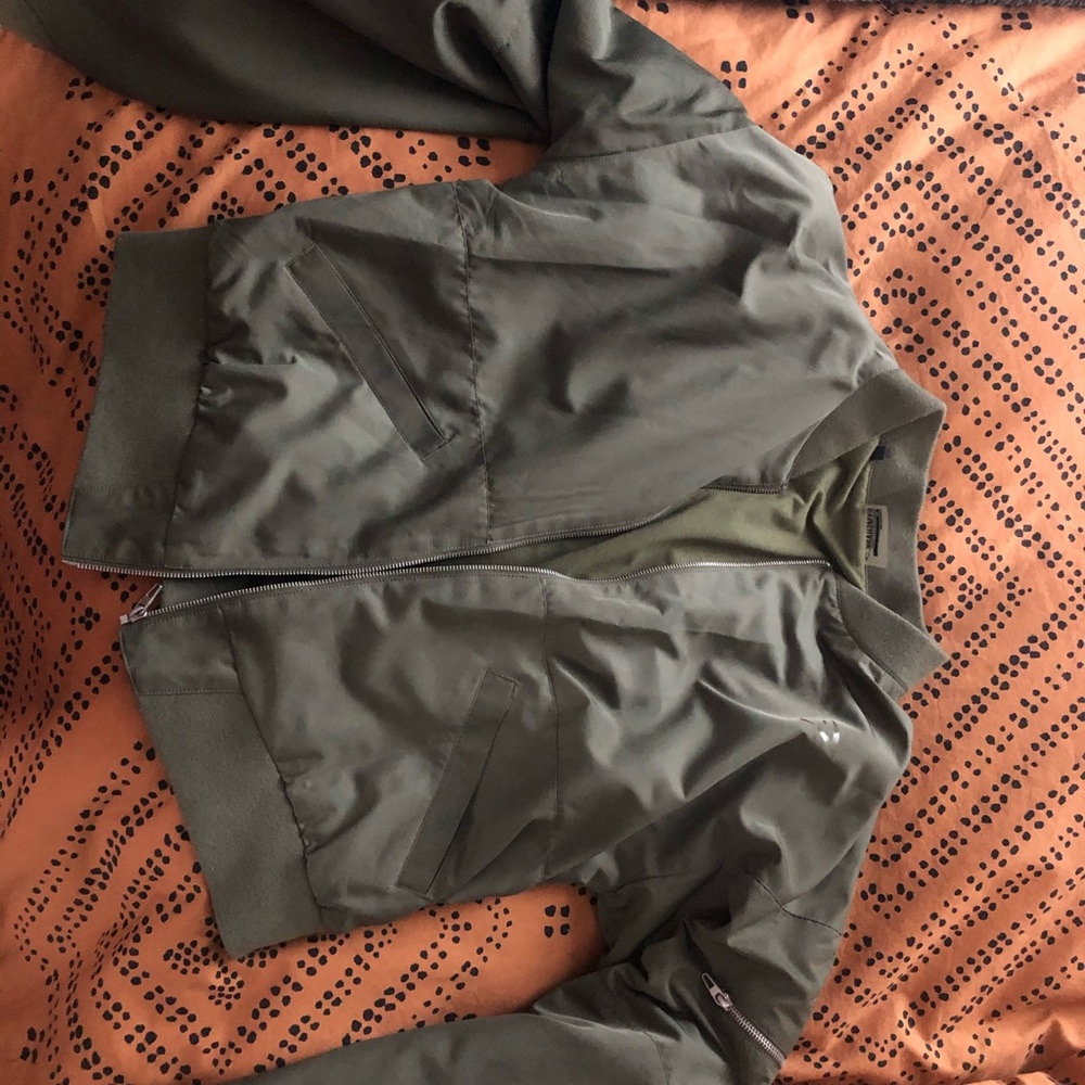 Nikki B Gymshark Olive Bomber Jacket